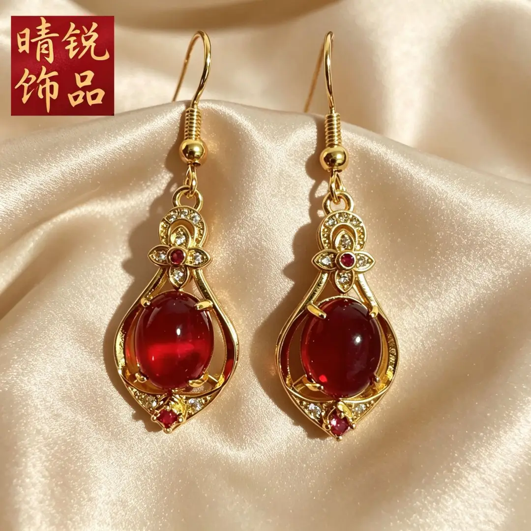 Vietnamese gold-plated trendy earring collection for women, new tassel stud earrings and drop earrings, fashion series, slow fading