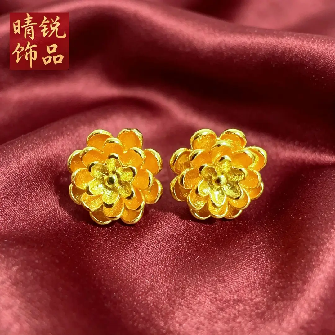 Vietnamese gold-plated trendy earring collection for women, new tassel stud earrings and drop earrings, fashion series, slow fading