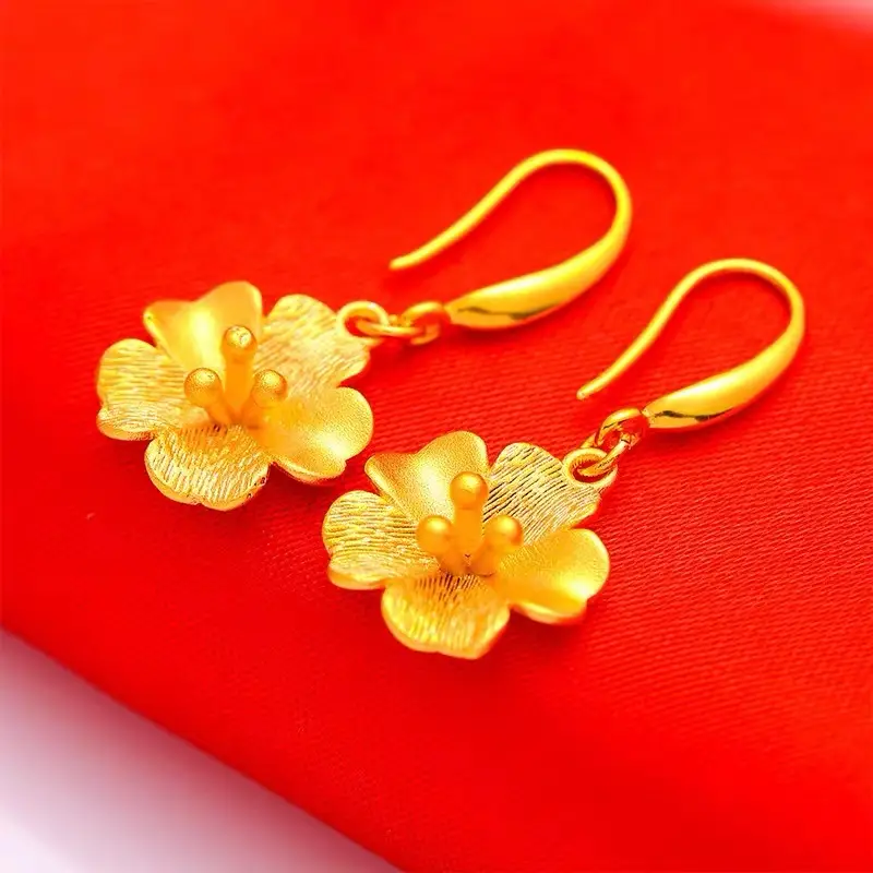 Vietnamese gold-plated trendy earring collection for women, new tassel stud earrings and drop earrings, fashion series, slow fading