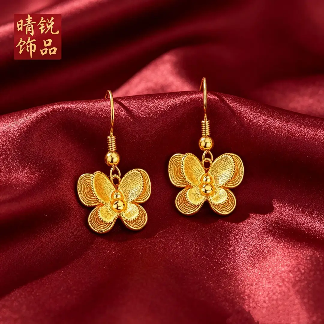 Vietnamese gold-plated trendy earring collection for women, new tassel stud earrings and drop earrings, fashion series, slow fading