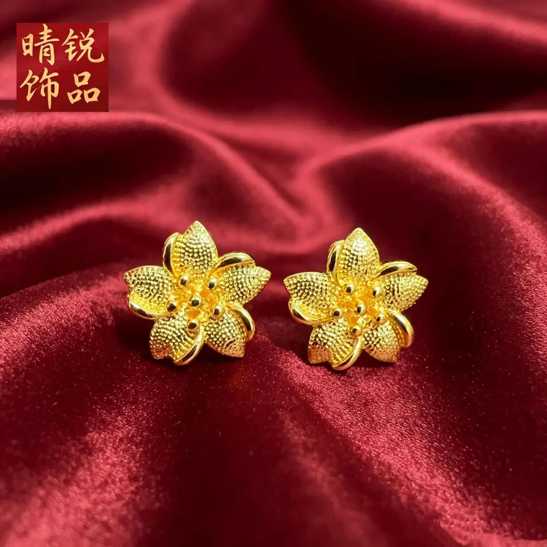 Vietnamese gold-plated trendy earring collection for women, new tassel stud earrings and drop earrings, fashion series, slow fading