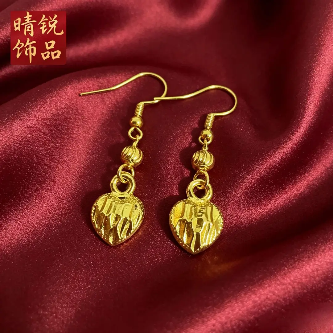 Vietnamese gold-plated trendy earring collection for women, new tassel stud earrings and drop earrings, fashion series, slow fading