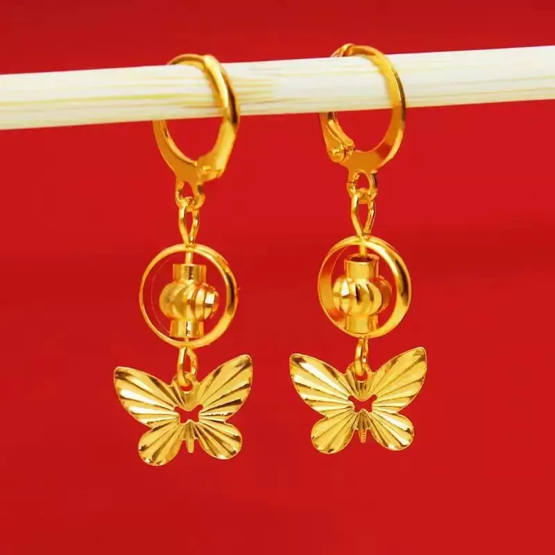 Vietnamese gold-plated trendy earring collection for women, new tassel stud earrings and drop earrings, fashion series, slow fading