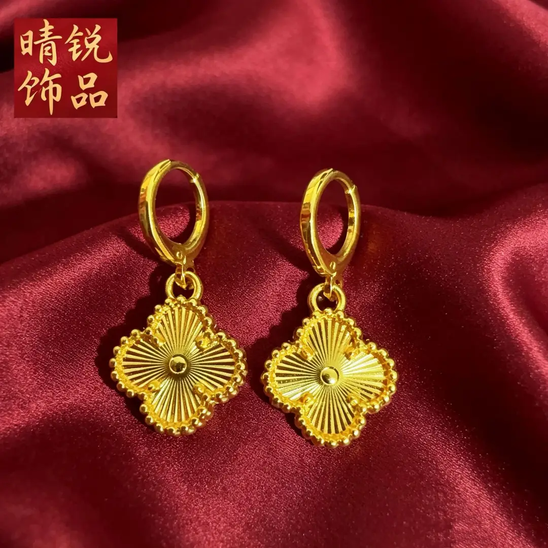 Vietnamese gold-plated trendy earring collection for women, new tassel stud earrings and drop earrings, fashion series, slow fading