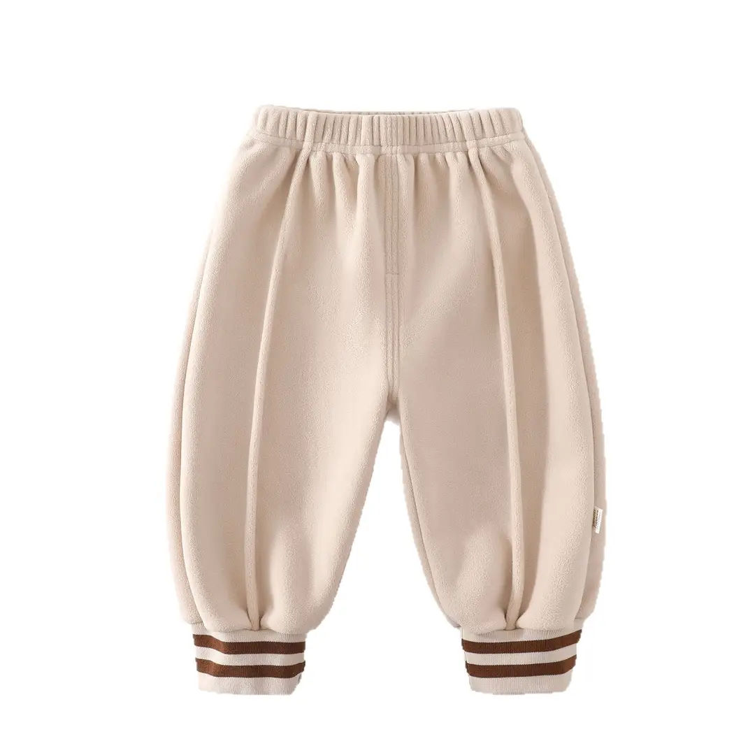 Children's thickened warm pants with flat waist for outdoor wear, suitable for boys and girls, autumn and winter fleece-lined long pants - Image 10