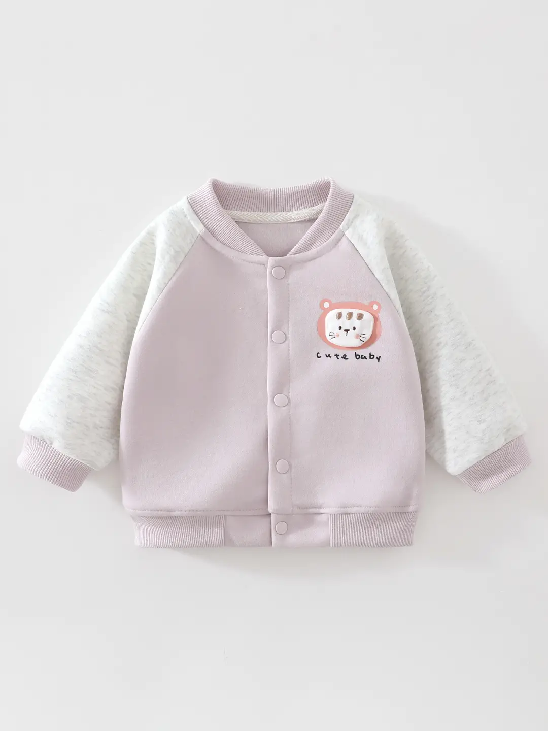 Baby autumn clothing, boys' and girls' baseball jacket, spring and autumn cartoon cardigan jacket for girls, outerwear for going out