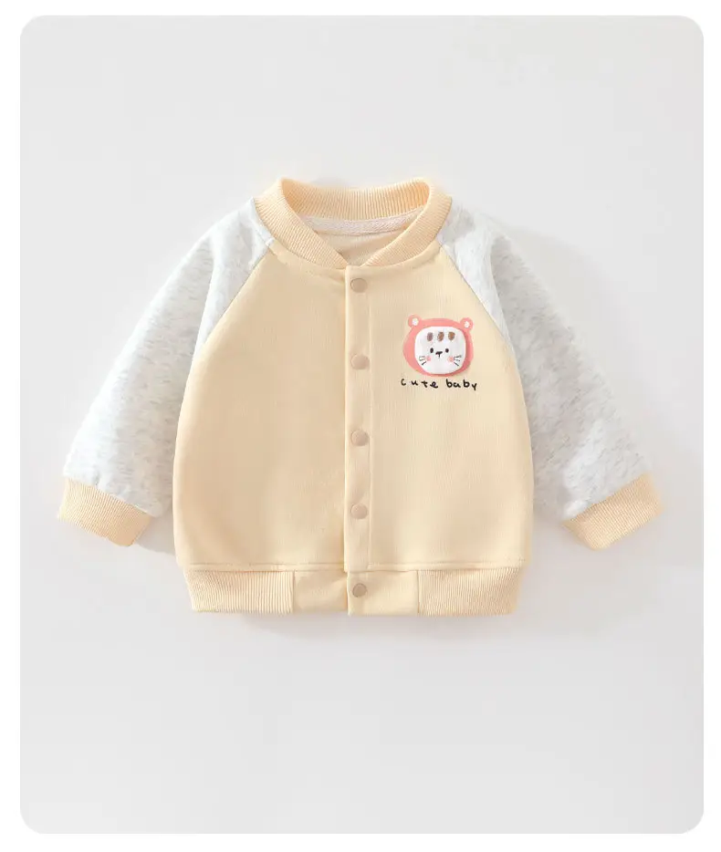 Baby autumn clothing, boys' and girls' baseball jacket, spring and autumn cartoon cardigan jacket for girls, outerwear for going out — feature 16
