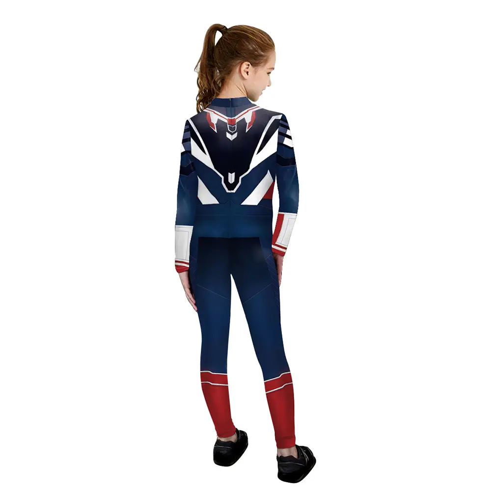 Halloween Comic-Con Party Cosplay Costume Marvel Captain America Mecha 3D Digital Print Bodysuit