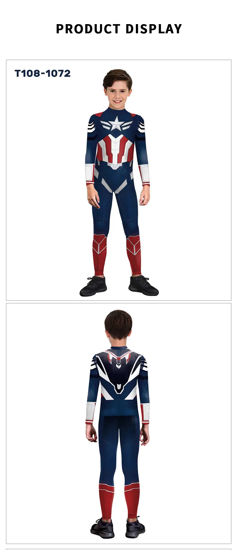 Halloween Comic-Con Party Cosplay Costume Marvel Captain America Mecha 3D Digital Print Bodysuit — feature 5