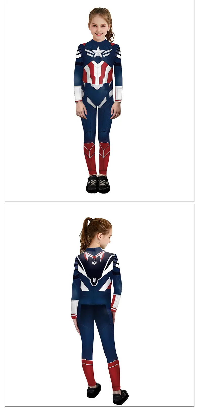 Halloween Comic-Con Party Cosplay Costume Marvel Captain America Mecha 3D Digital Print Bodysuit — feature 6