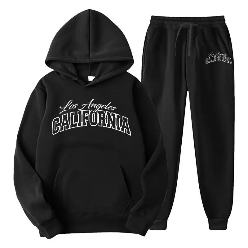 Amazon men's clothing set, cross-border export, pullover sweatshirt, sportswear set, fashionable fleece, men's hooded sweatshirt