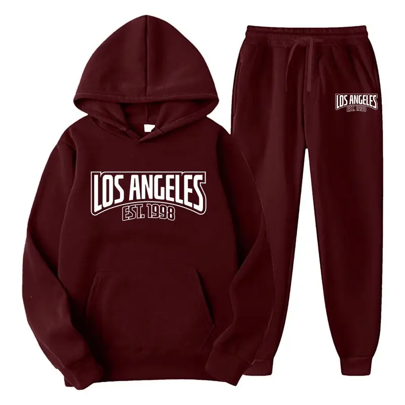 Amazon men's clothing set, cross-border export, pullover sweatshirt, sportswear set, fashionable fleece, men's hooded sweatshirt