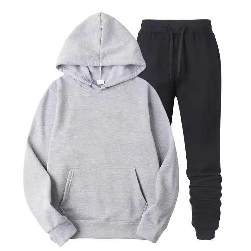 Amazon men's clothing set, cross-border export, pullover sweatshirt, sportswear set, fashionable fleece, men's hooded sweatshirt — feature 11