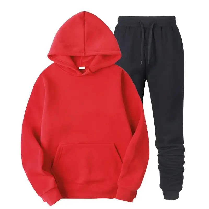 Amazon men's clothing set, cross-border export, pullover sweatshirt, sportswear set, fashionable fleece, men's hooded sweatshirt — feature 8