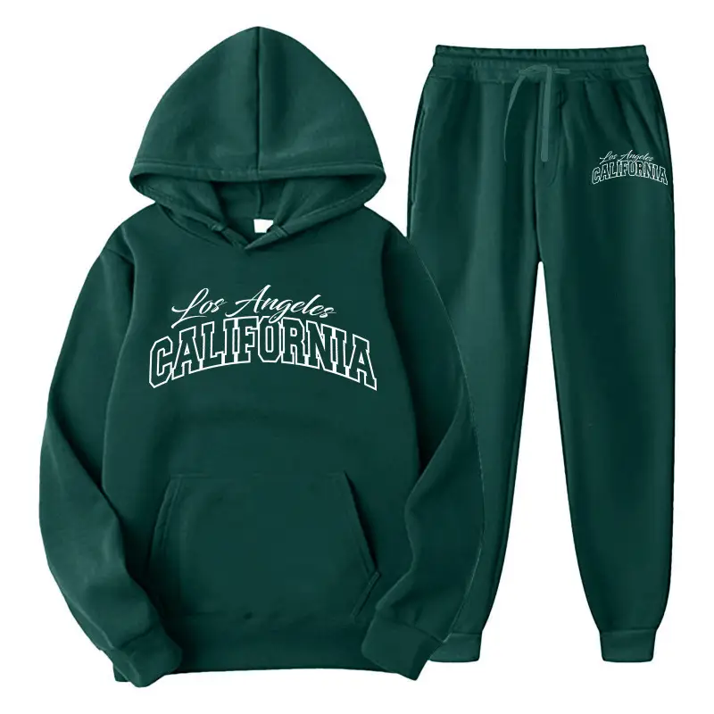 Amazon men's clothing set, cross-border export, pullover sweatshirt, sportswear set, fashionable fleece, men's hooded sweatshirt
