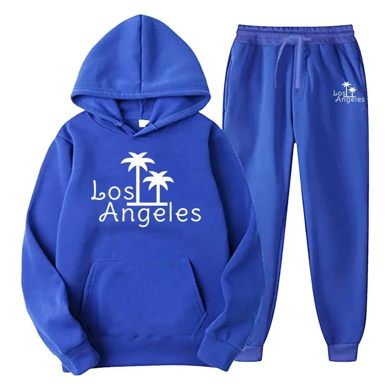 Amazon men's clothing set, cross-border export, pullover sweatshirt, sportswear set, fashionable fleece, men's hooded sweatshirt