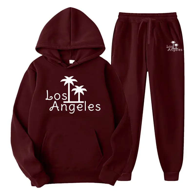 Amazon men's clothing set, cross-border export, pullover sweatshirt, sportswear set, fashionable fleece, men's hooded sweatshirt