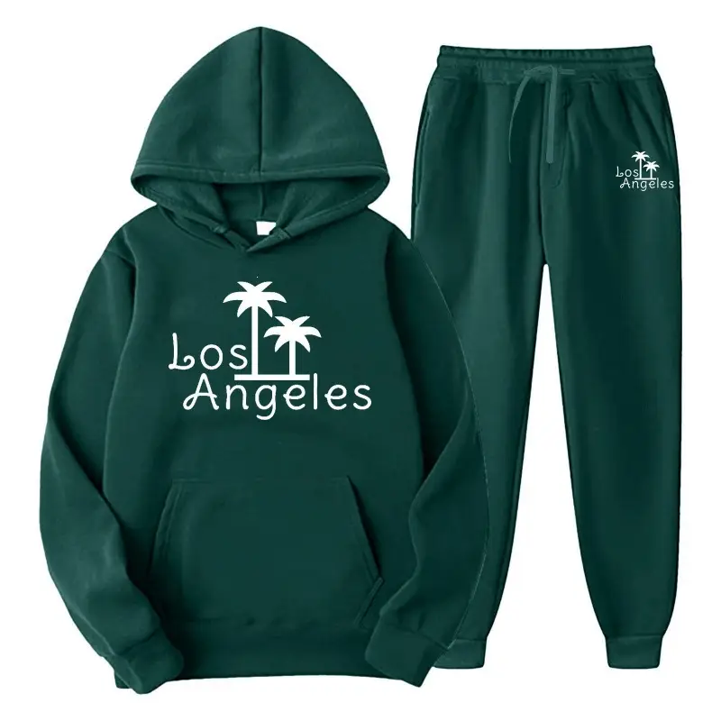 Amazon men's clothing set, cross-border export, pullover sweatshirt, sportswear set, fashionable fleece, men's hooded sweatshirt