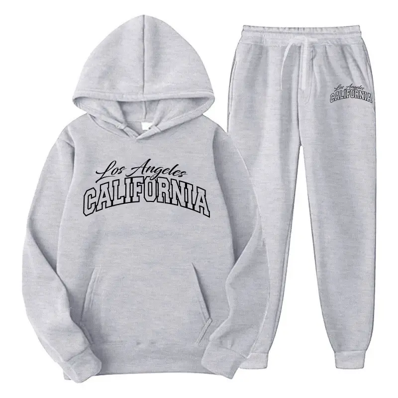 Amazon men's clothing set, cross-border export, pullover sweatshirt, sportswear set, fashionable fleece, men's hooded sweatshirt