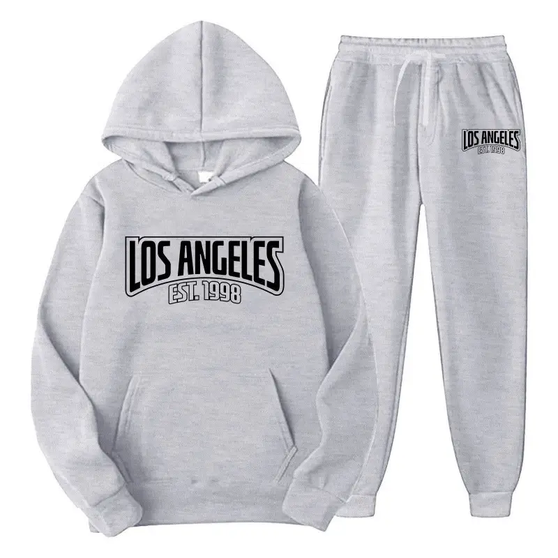 Amazon men's clothing set, cross-border export, pullover sweatshirt, sportswear set, fashionable fleece, men's hooded sweatshirt