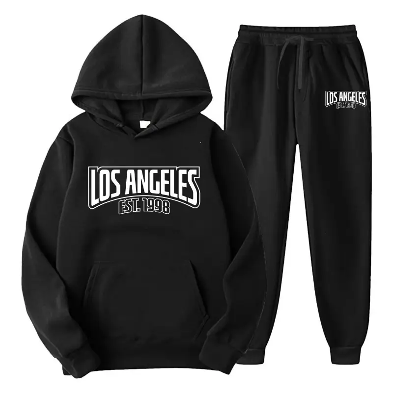 Amazon men's clothing set, cross-border export, pullover sweatshirt, sportswear set, fashionable fleece, men's hooded sweatshirt