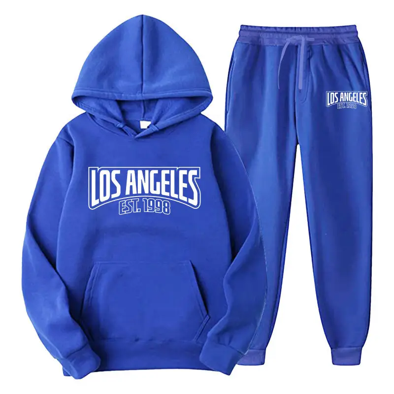 Amazon men's clothing set, cross-border export, pullover sweatshirt, sportswear set, fashionable fleece, men's hooded sweatshirt
