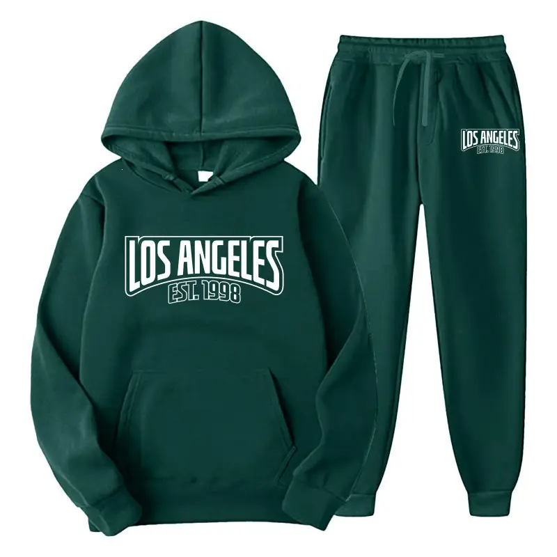 Amazon men's clothing set, cross-border export, pullover sweatshirt, sportswear set, fashionable fleece, men's hooded sweatshirt