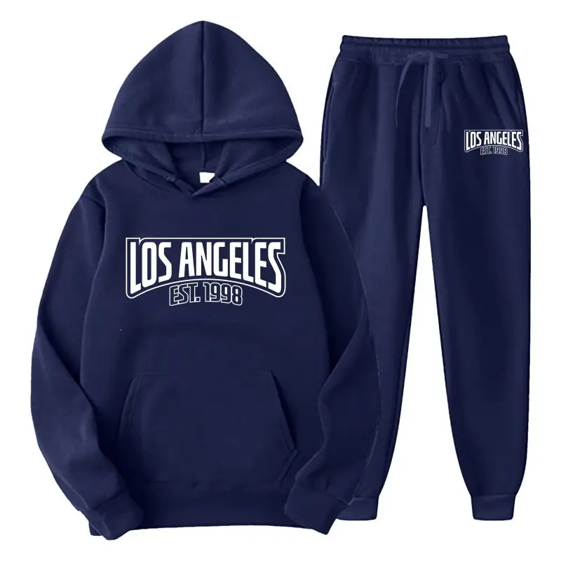 Amazon men's clothing set, cross-border export, pullover sweatshirt, sportswear set, fashionable fleece, men's hooded sweatshirt