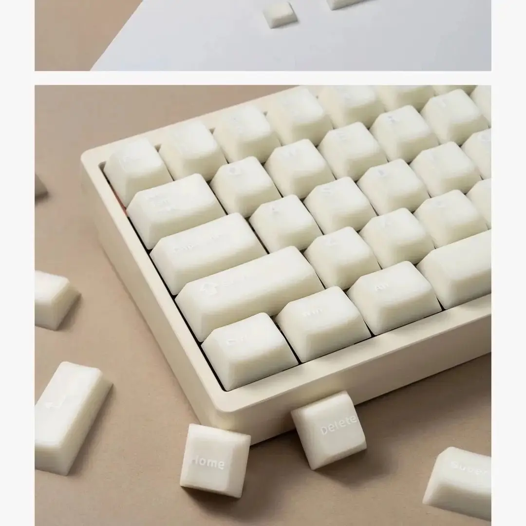 White Marble Semi-Transparent Mechanical Keyboard Keycaps, Pbt Material, Original Height, Direct from the Manufacturer, in Stock for Immediate Shipment — feature 10