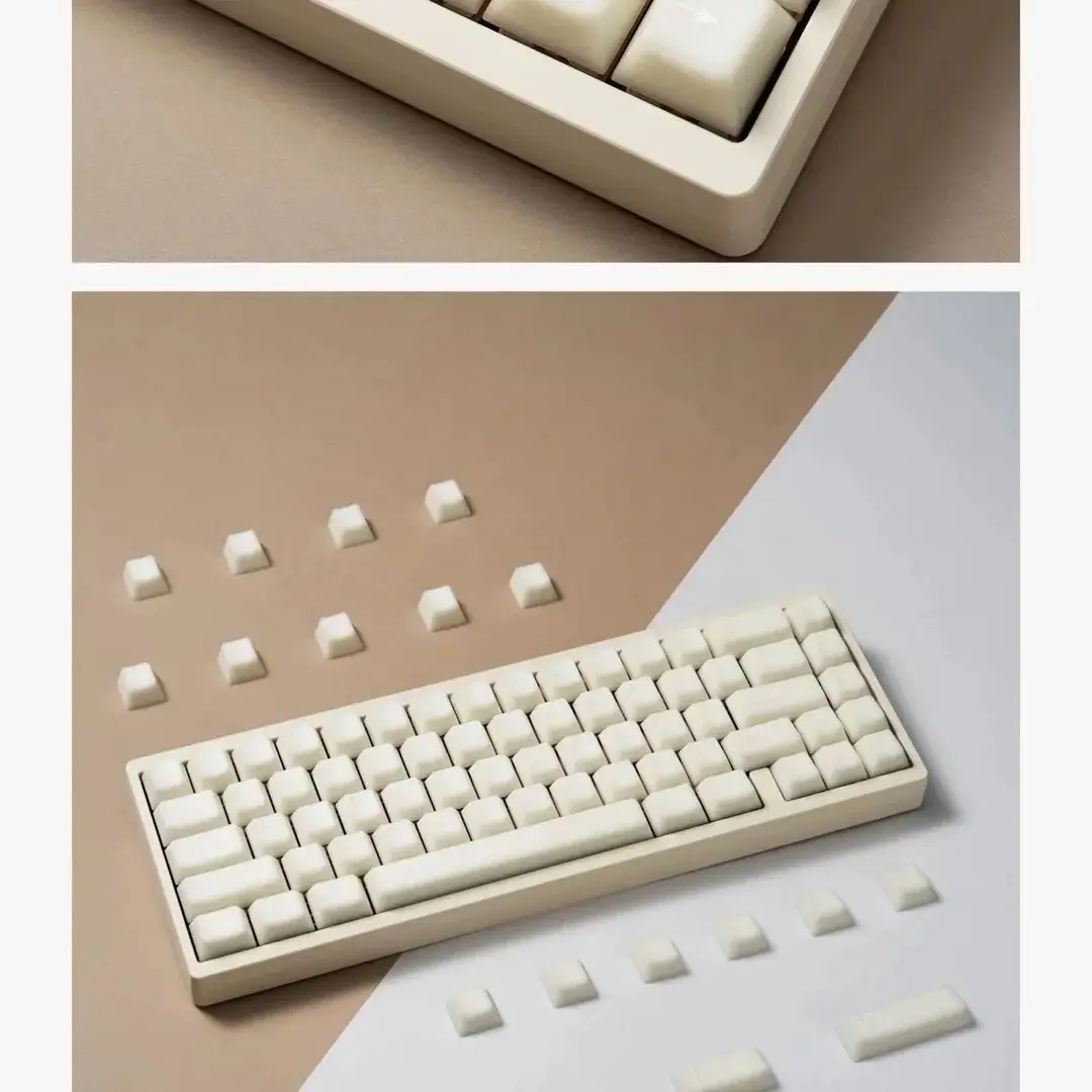 White Marble Semi-Transparent Mechanical Keyboard Keycaps, Pbt Material, Original Height, Direct from the Manufacturer, in Stock for Immediate Shipment — feature 11