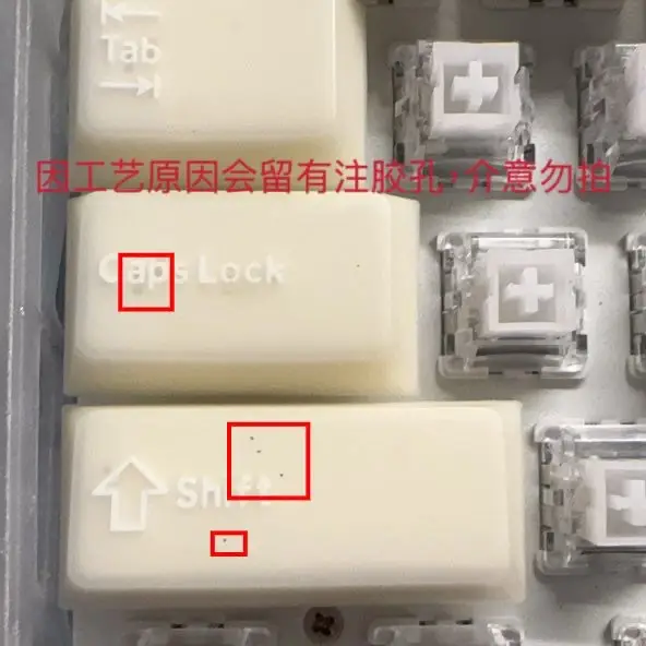 White Marble Semi-Transparent Mechanical Keyboard Keycaps, Pbt Material, Original Height, Direct from the Manufacturer, in Stock for Immediate Shipment — feature 2