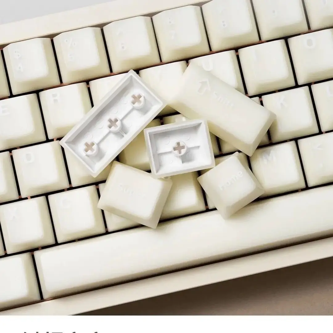 White Marble Semi-Transparent Mechanical Keyboard Keycaps, Pbt Material, Original Height, Direct from the Manufacturer, in Stock for Immediate Shipment — feature 6