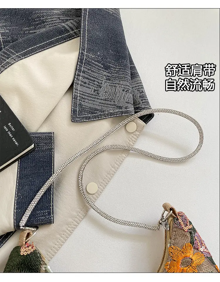New Chinese-style embroidered versatile handbag 2026 new model niche lightweight embroidered bag sequin bag single shoulder underarm bag — feature 6