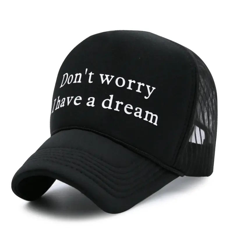 Korean Style Pink Lip Print Mesh Truck Cap - Image 11