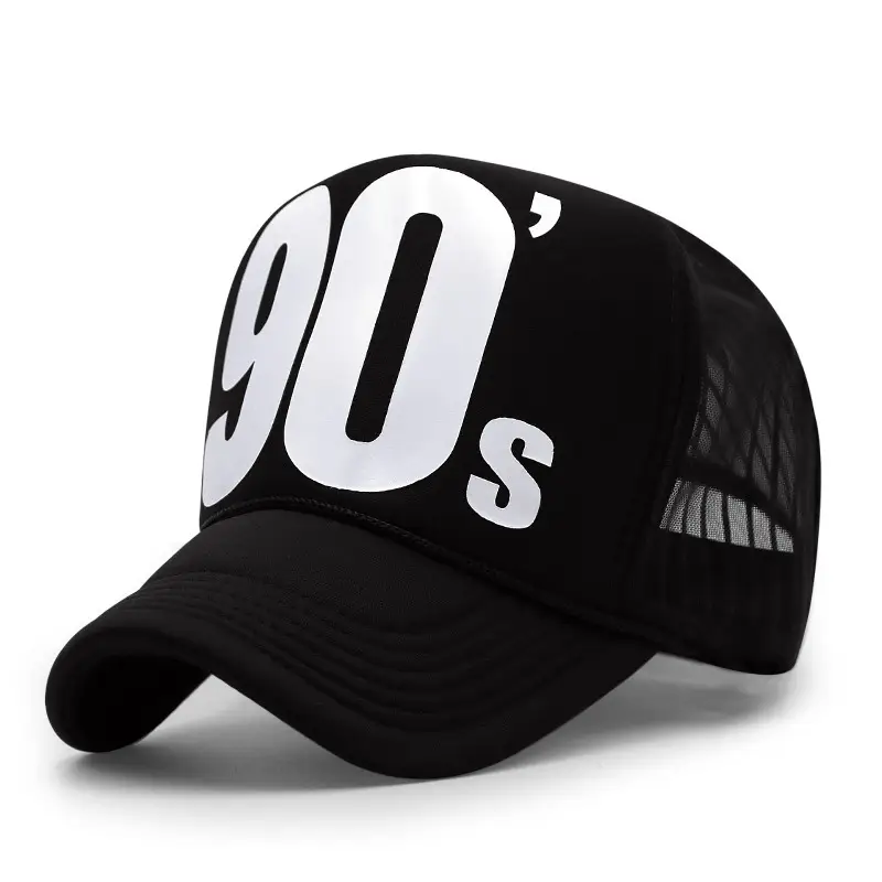 Korean Style Pink Lip Print Mesh Truck Cap - Image 24