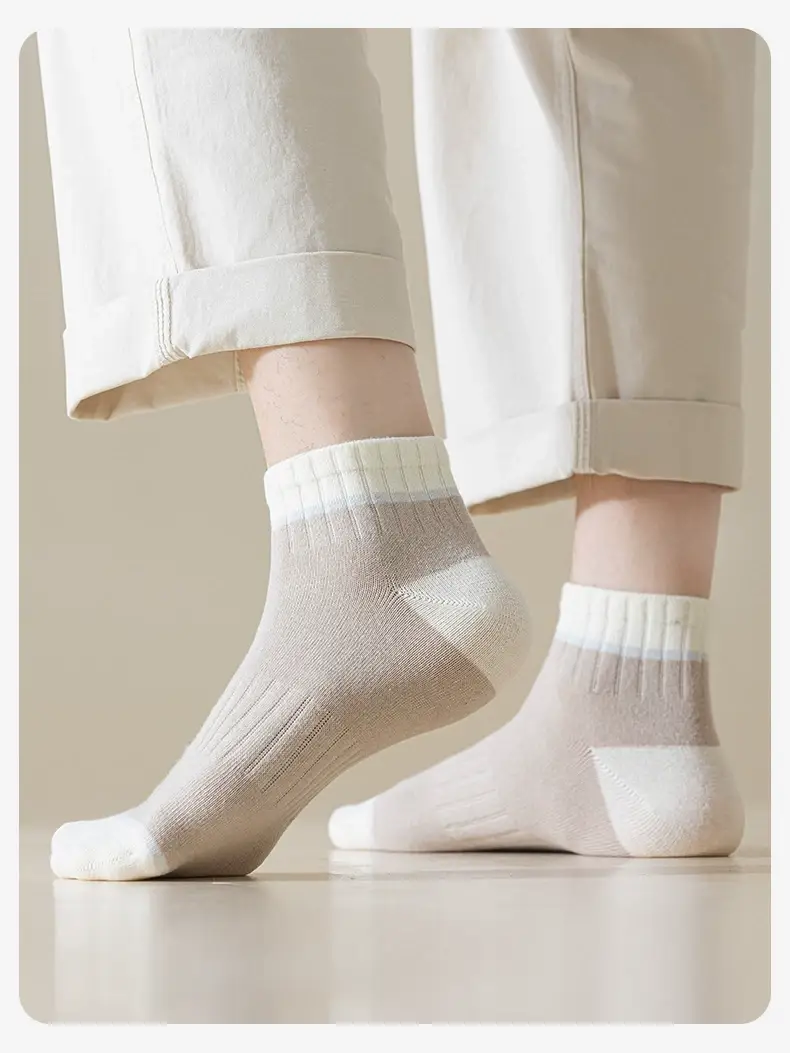 Men's pure cotton socks, autumn and winter style, sweat-absorbing, thickened for warmth, winter men's sports socks, breathable mid-calf socks — feature 12