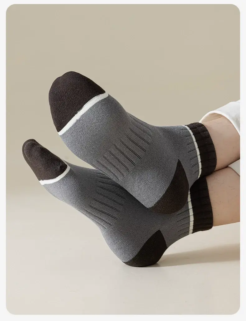 Men's pure cotton socks, autumn and winter style, sweat-absorbing, thickened for warmth, winter men's sports socks, breathable mid-calf socks — feature 13
