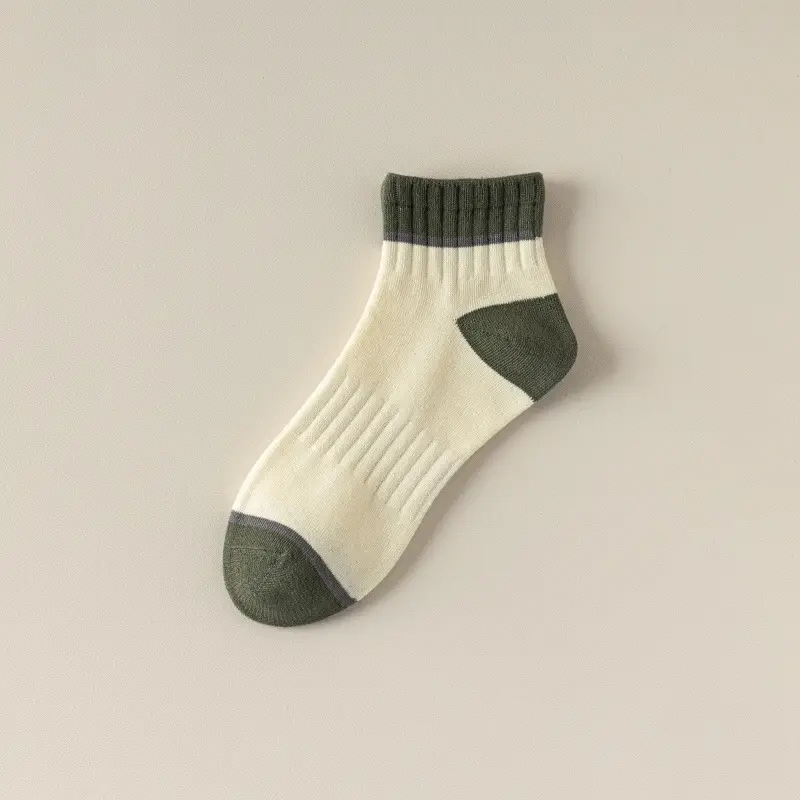 Men's pure cotton socks, autumn and winter style, sweat-absorbing, thickened for warmth, winter men's sports socks, breathable mid-calf socks