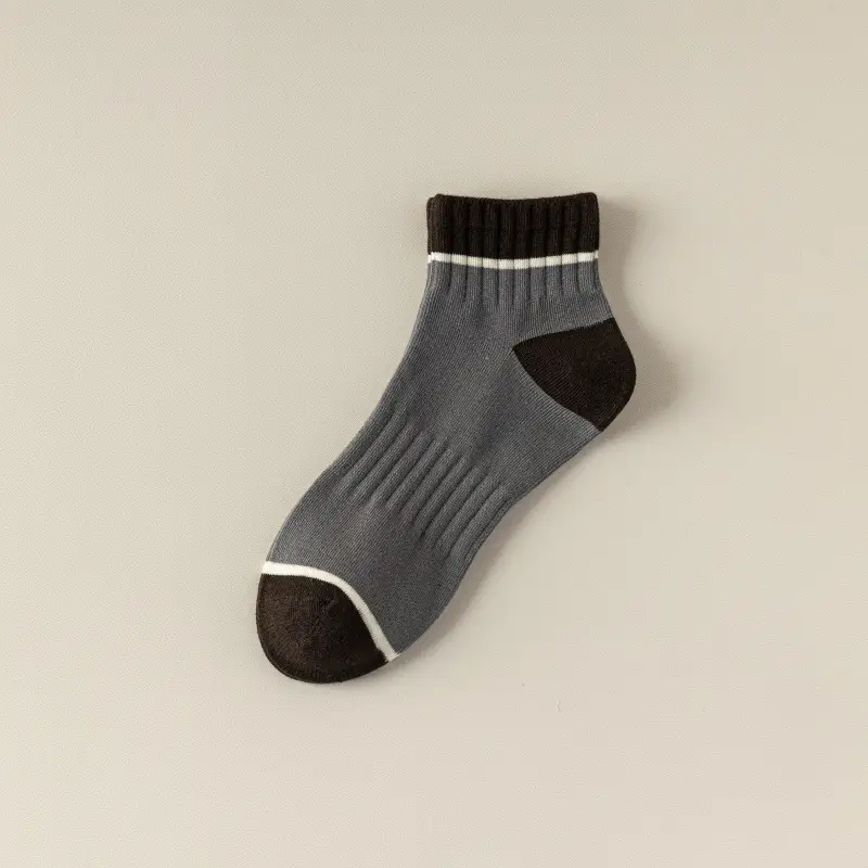 Men's pure cotton socks, autumn and winter style, sweat-absorbing, thickened for warmth, winter men's sports socks, breathable mid-calf socks