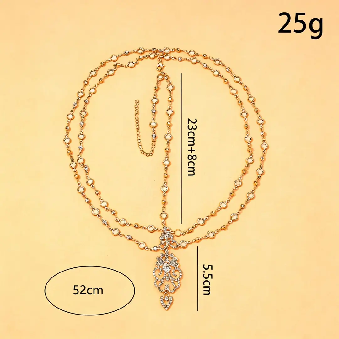 European and American retro tassel hair chain, rhinestone chain headband, fashionable bridal headpiece, bohemian ethnic-style hair accessory