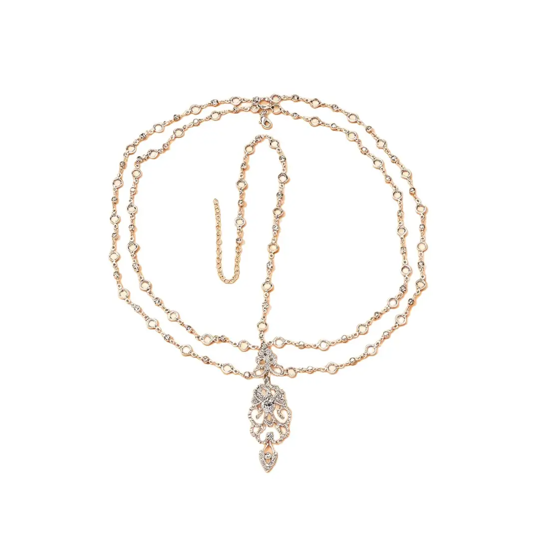 European and American retro tassel hair chain, rhinestone chain headband, fashionable bridal headpiece, bohemian ethnic-style hair accessory