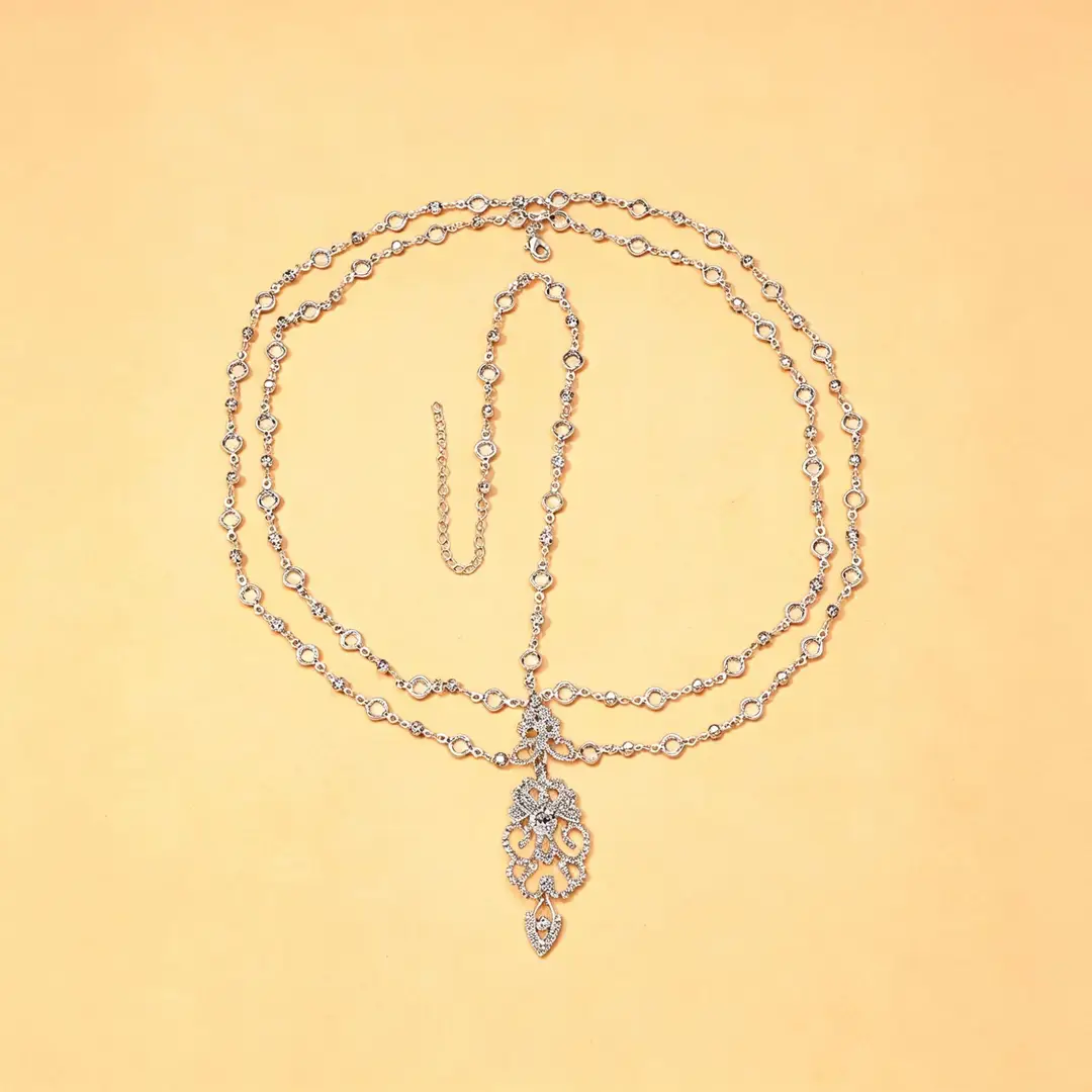 European and American retro tassel hair chain, rhinestone chain headband, fashionable bridal headpiece, bohemian ethnic-style hair accessory