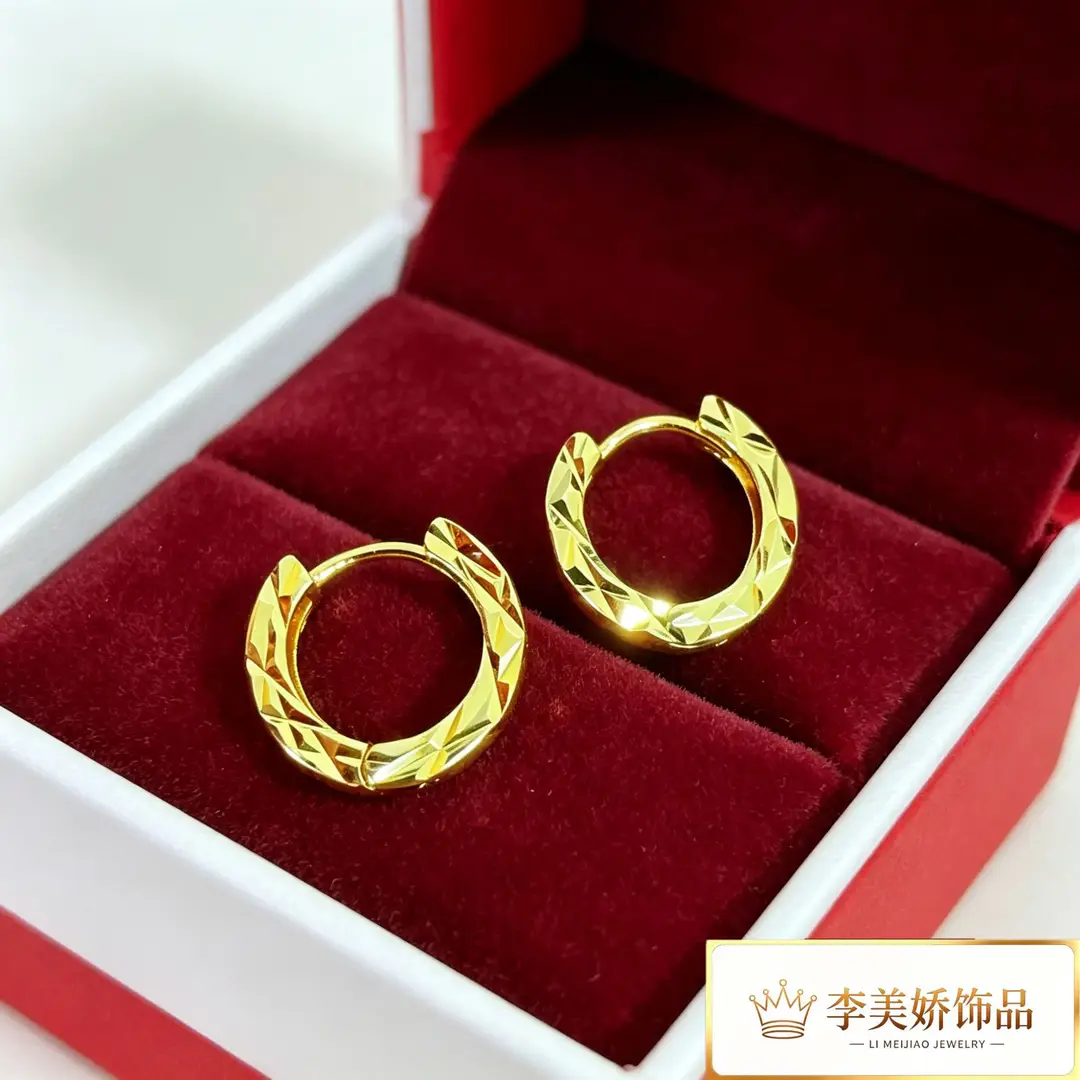 Collection of Vietnamese gold-plated earrings, popular and long-lasting, luxury earrings and accessories for all ages, wholesale via live streaming — feature 5