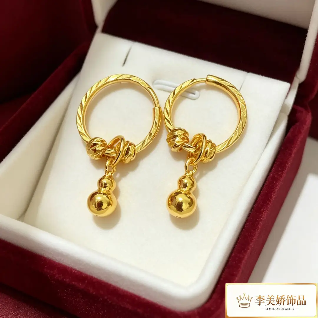 Collection of Vietnamese gold-plated earrings, popular and long-lasting, luxury earrings and accessories for all ages, wholesale via live streaming — feature 8