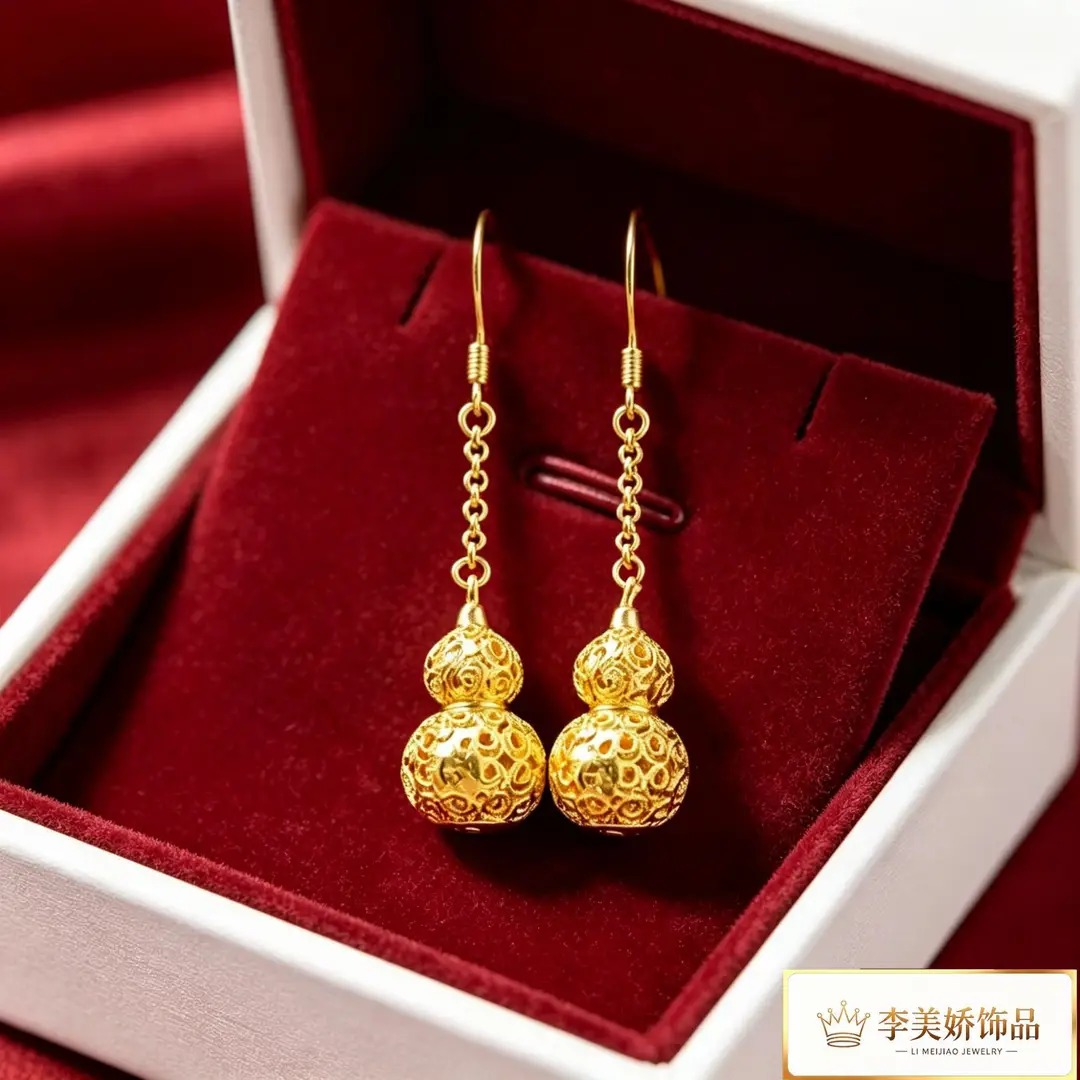 Collection of Vietnamese gold-plated earrings, popular and long-lasting, luxury earrings and accessories for all ages, wholesale via live streaming — feature 9