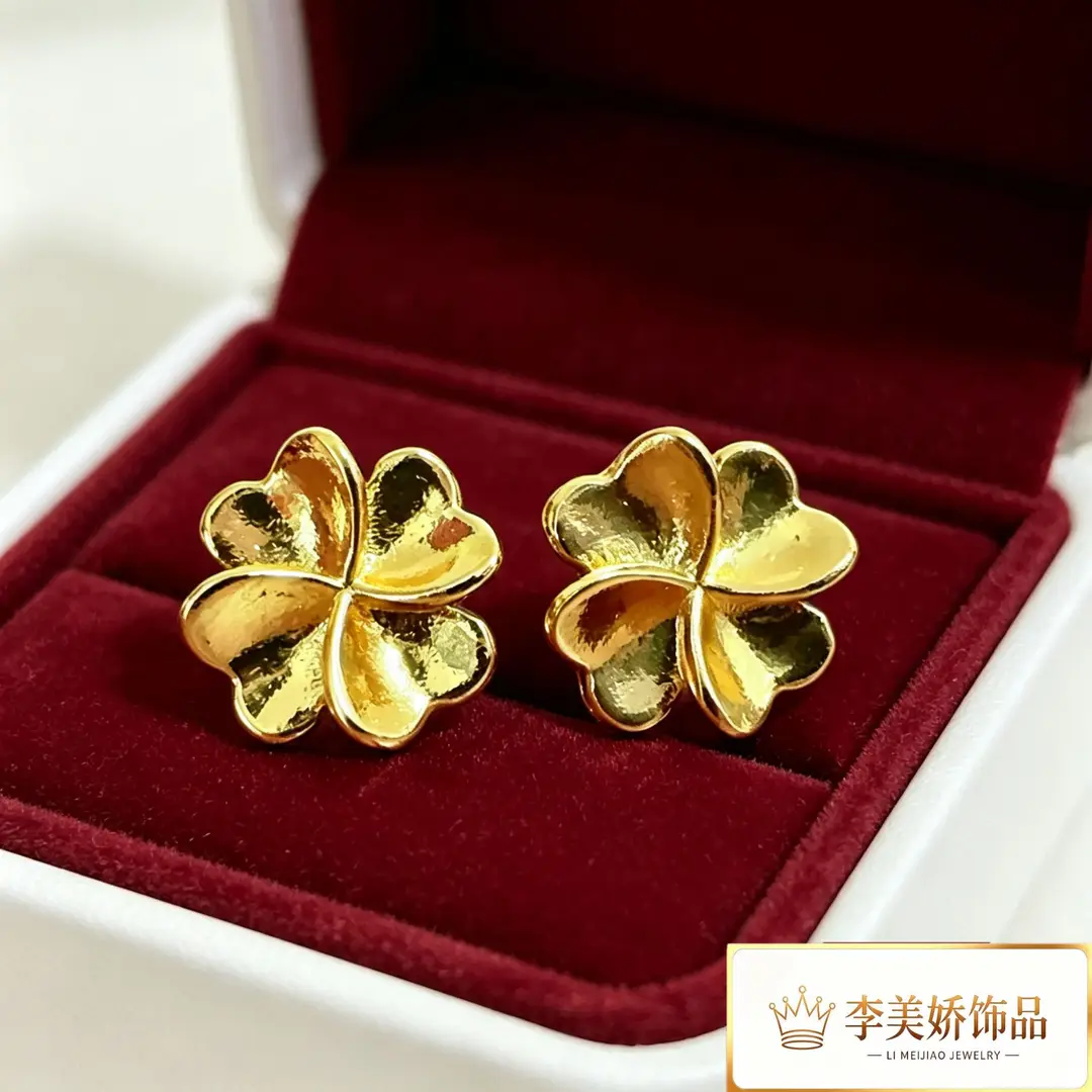Collection of Vietnamese gold-plated earrings, popular and long-lasting, luxury earrings and accessories for all ages, wholesale via live streaming