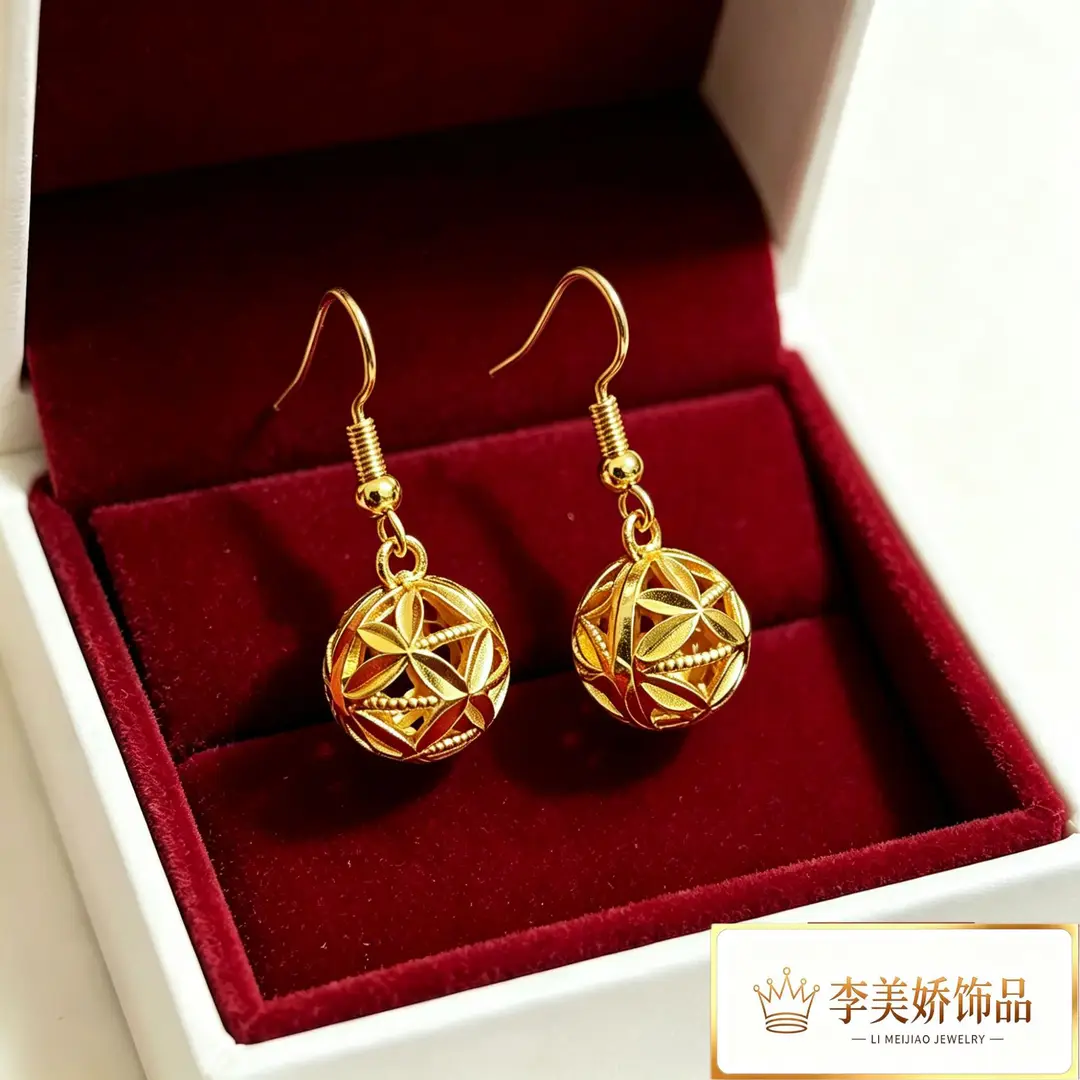 Collection of Vietnamese gold-plated earrings, popular and long-lasting, luxury earrings and accessories for all ages, wholesale via live streaming