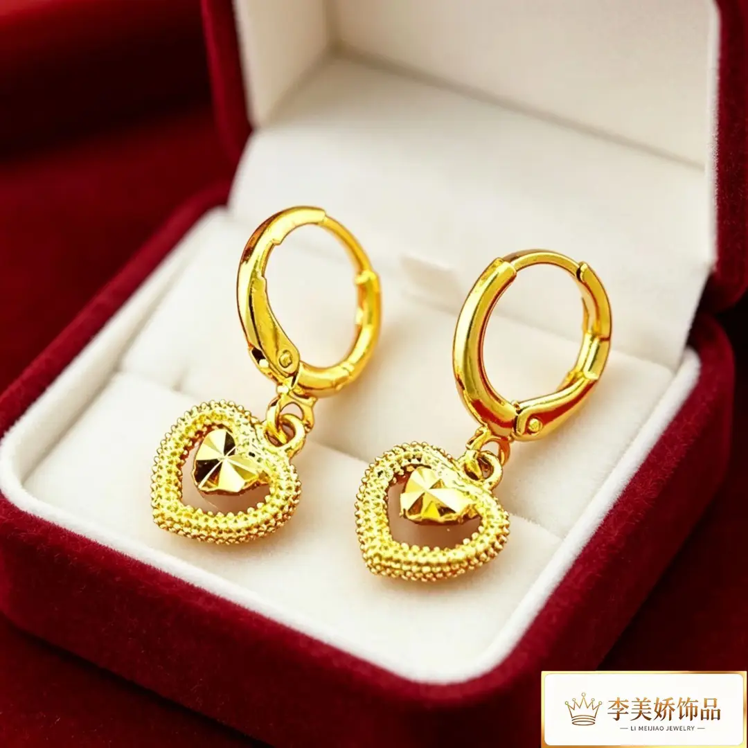 Collection of Vietnamese gold-plated earrings, popular and long-lasting, luxury earrings and accessories for all ages, wholesale via live streaming