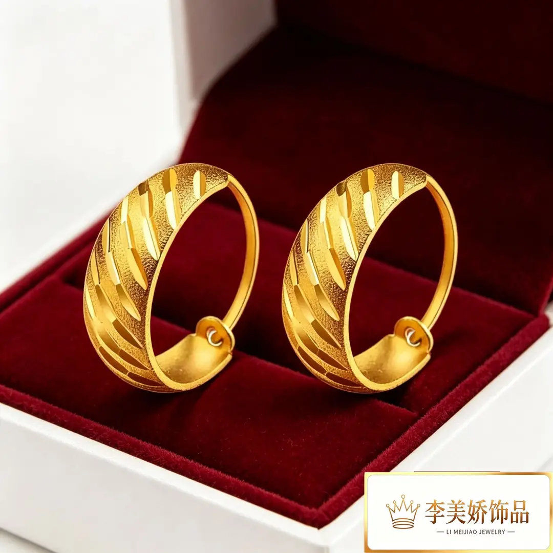 Collection of Vietnamese gold-plated earrings, popular and long-lasting, luxury earrings and accessories for all ages, wholesale via live streaming