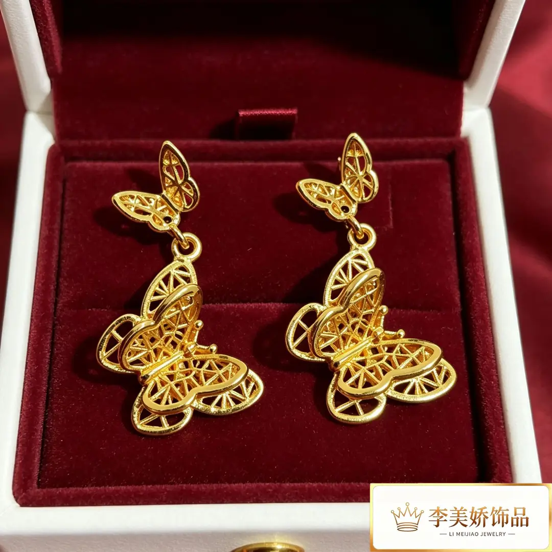 Collection of Vietnamese gold-plated earrings, popular and long-lasting, luxury earrings and accessories for all ages, wholesale via live streaming